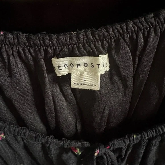 NEW LISTING ✨ NWOT Black Floral Mini Dress - Picture 2 of 3